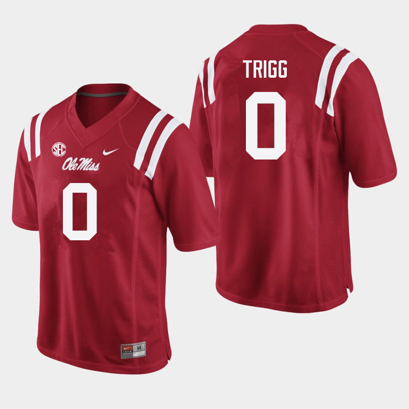 Ole Miss Rebels #0 Michael Trigg College Football Jerseys Sale-Red
